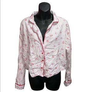 Victoria's Secret PINK Pajama Shirt Size Medium